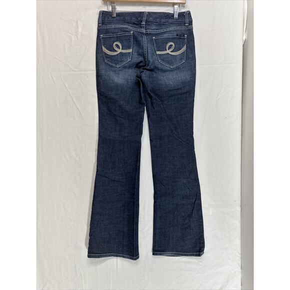Seven7 Jeans Womens Size 4 Bootcut Blue Dark Wash Flare Stretch Denim - Picture 6 of 13